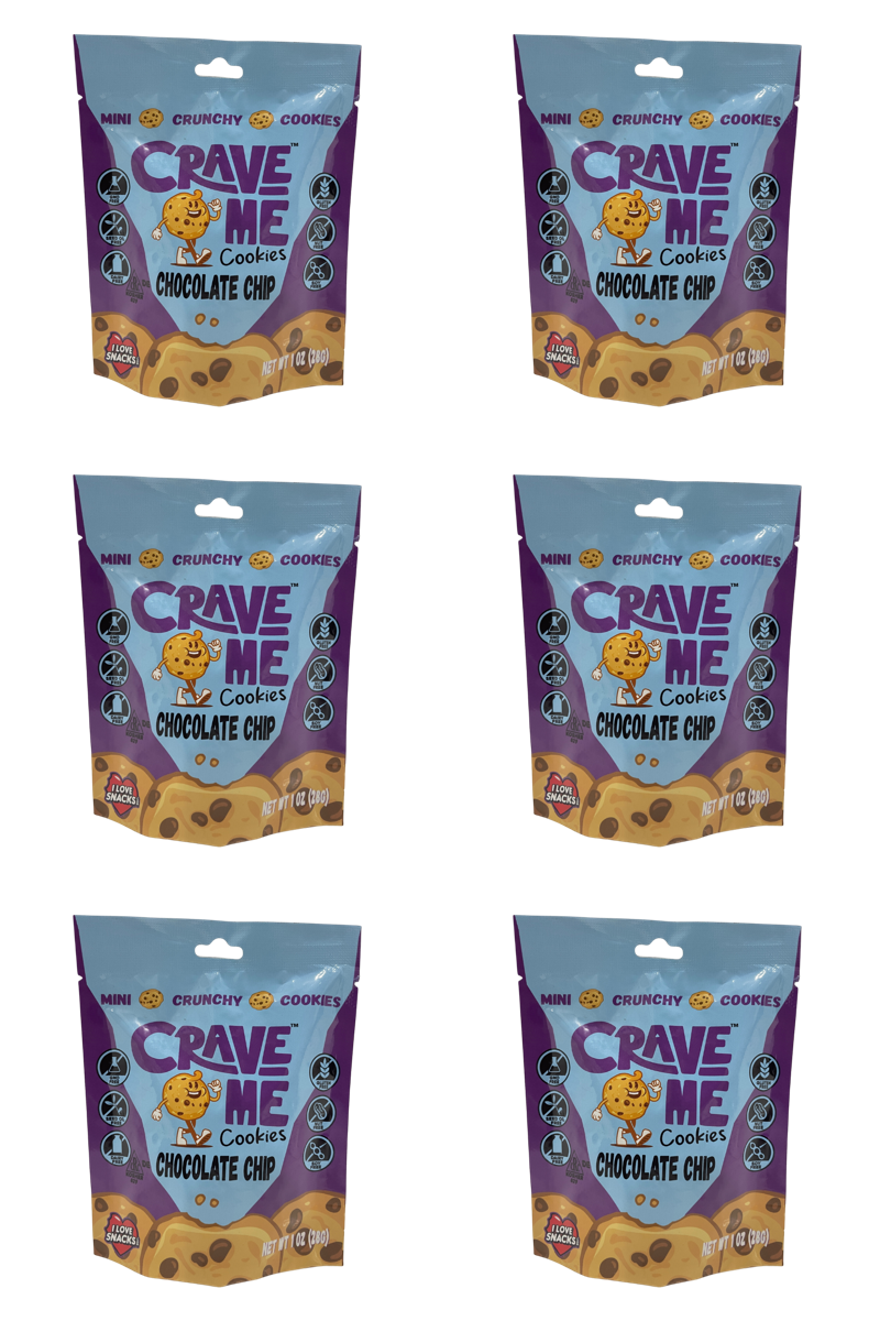 The Crave Pack 🍪 6 Bags Of Chocolate Chip Cookies 1 oz