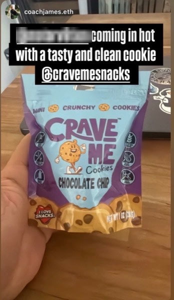Instagram story tagging Crave Me