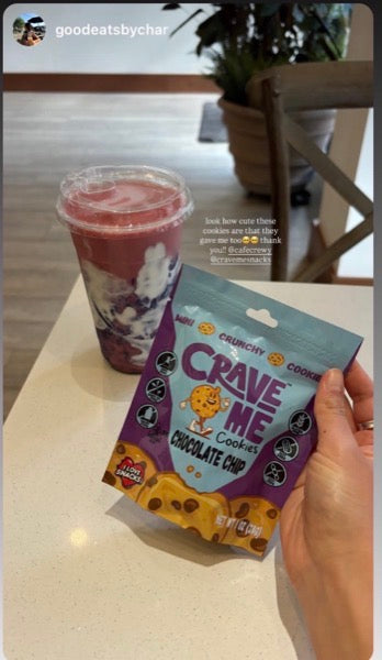 Instagram story tagging Crave Me