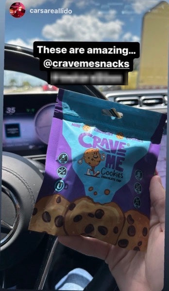 Instagram story tagging Crave Me
