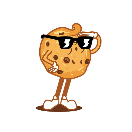 Cookie character in sunglasses