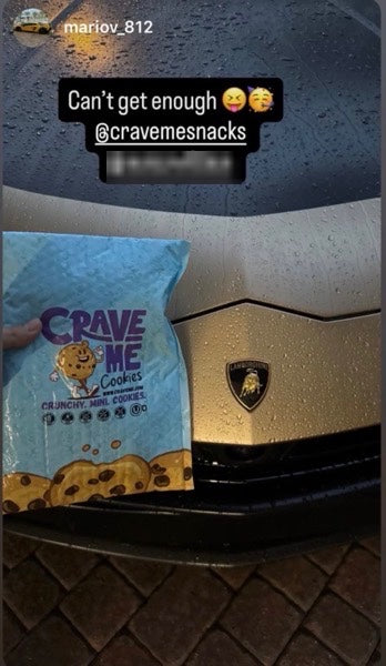 Instagram story tagging Crave Me